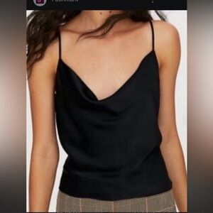 Wilfred Black Fitted Camisole with Spaghetti Straps and scoop neck xs